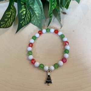 Christmas Charmed Beaded Bracelet